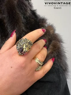 Gioielli>Gucci Anello testa di leone