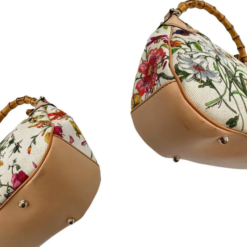 Borse A Spalla>Gucci Borsa Flora Bamboo
