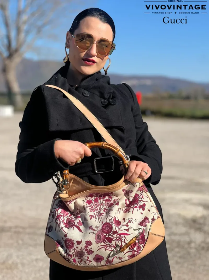 Borse A Tracolla|Borse A Spalla>Gucci Borsa Flora Bamboo