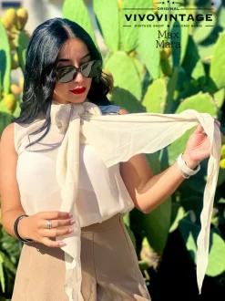 Abbigliamento>Max Mara Chemise in seta con stola tg 42