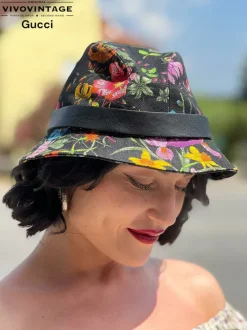 Cappelli>Gucci Cloche flora tg M