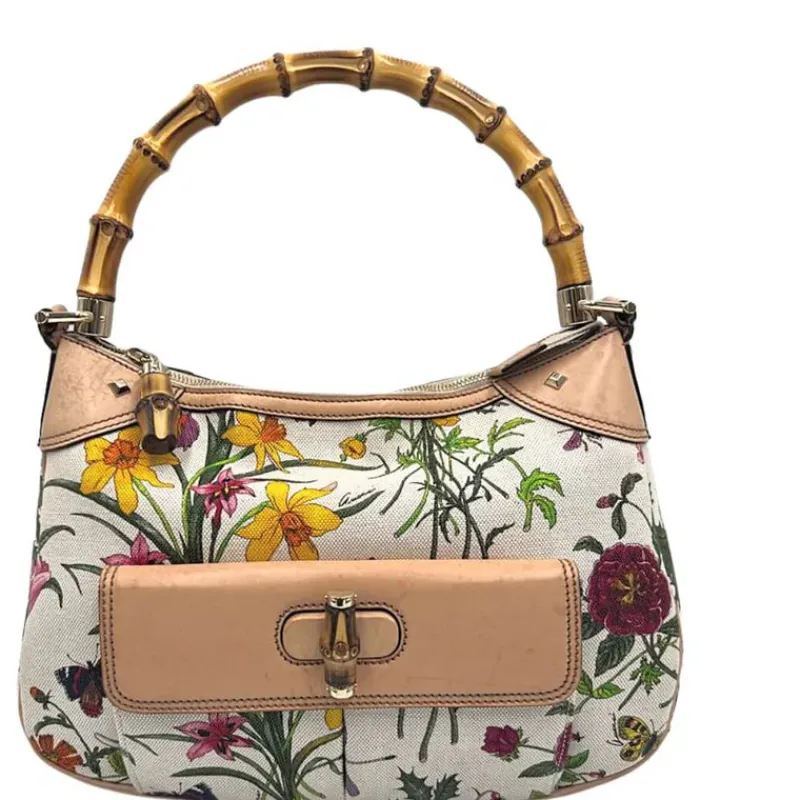 Borse A Mano>Gucci Bamboo flora