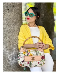 Borse A Mano>Gucci Bamboo flora