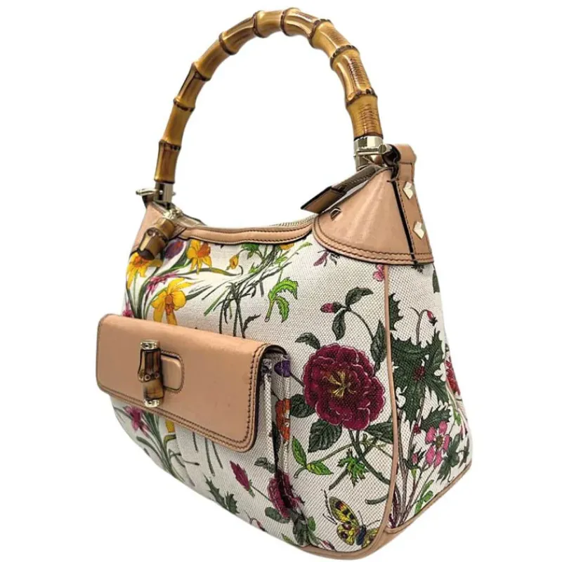 Borse A Mano>Gucci Bamboo flora