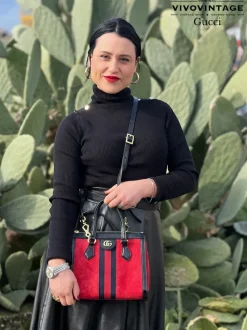 Borse A Tracolla|Borse A Mano>Gucci Ophidia Suede con tracolla