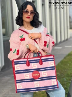Borse A Tracolla|Borse A Mano>Gucci Sydney Striped tote