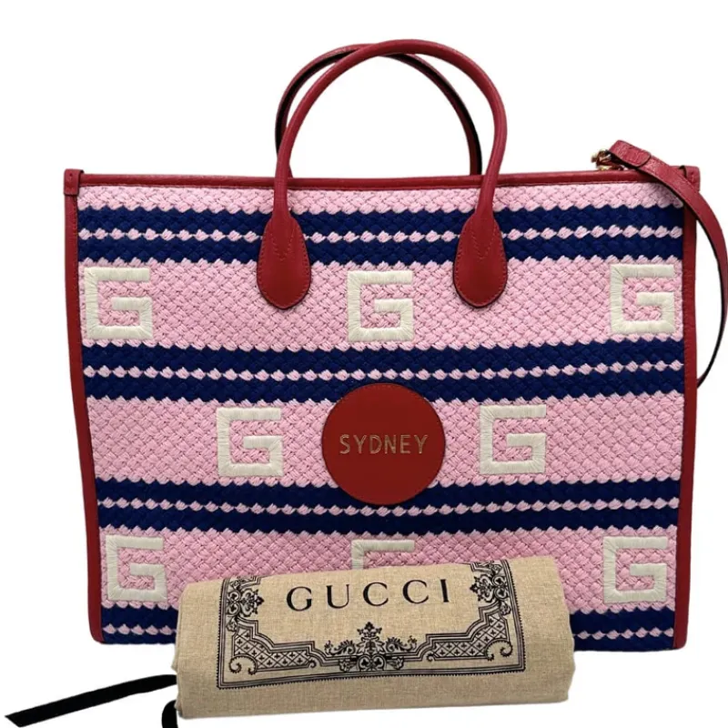 Borse A Tracolla|Borse A Mano>Gucci Sydney Striped tote