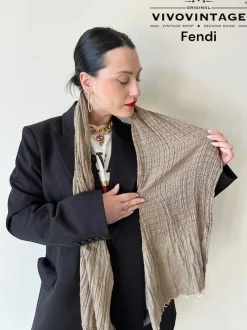Foulard, Sciarpe E Bandeau>Fendi Pashmina cotone