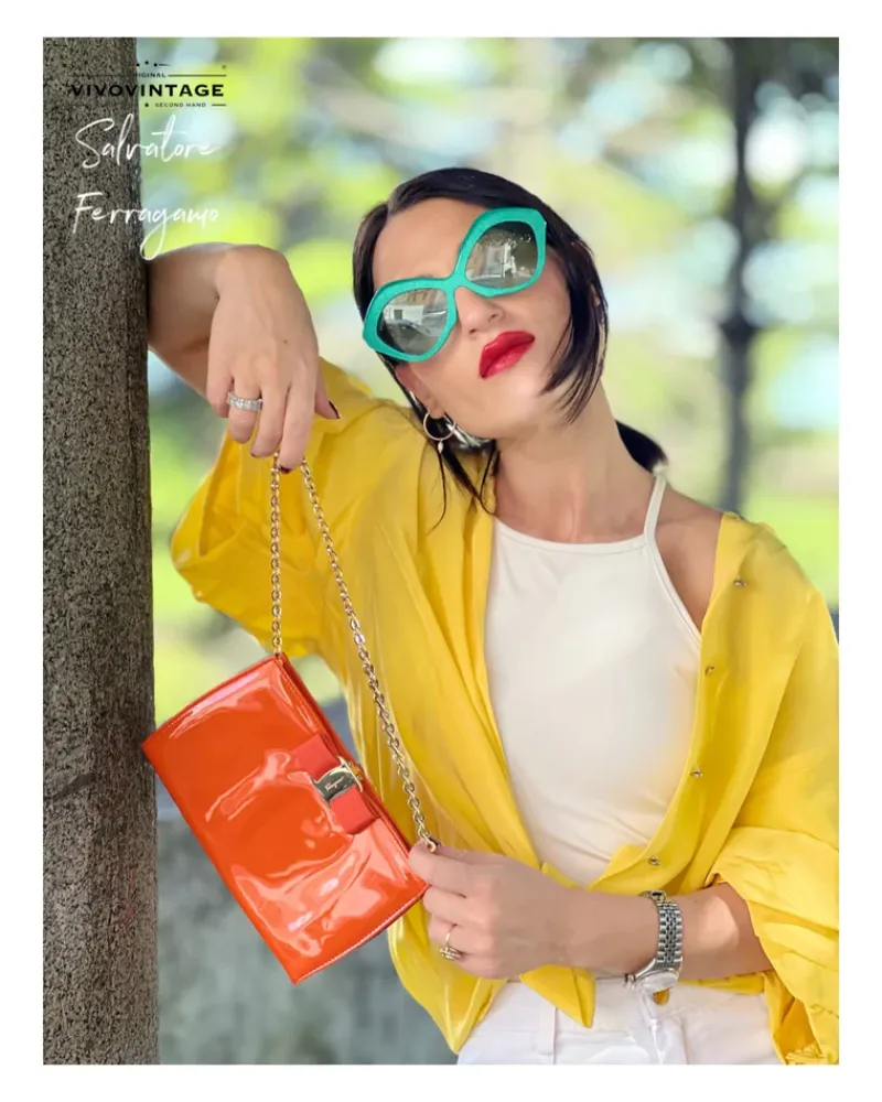 Pochette E Mini Bags|Borse A Spalla>Salvatore Ferragamo Pochette Ferragamo vernis