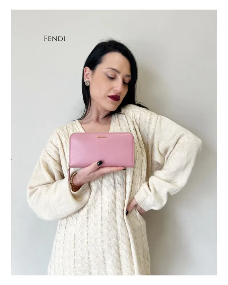 Portafogli>Fendi Portafoglio rosa