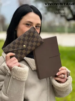 Portafogli>Louis Vuitton Portafoglio Sarah Damier Ébène