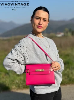Borse A Spalla>Yves Saint Laurent Sac Manhattan YSL