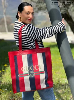 Borse A Mano>Gucci Sac plat righe