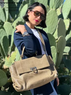 Borse A Tracolla|Borse A Mano>Salvatore Ferragamo Satchel Sofia con tracolla