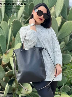 Borse A Tracolla|Borse A Mano>Valentino Garavani Shopper Rockstud Double Face VG