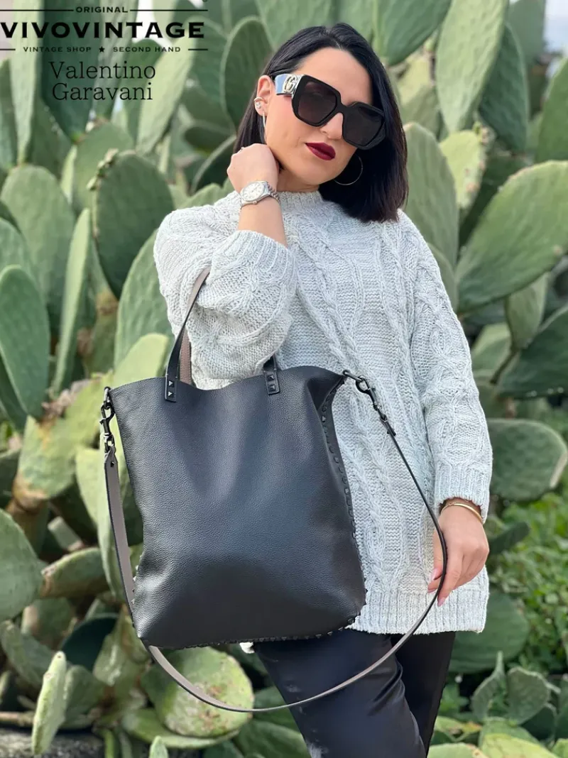 Borse A Tracolla|Borse A Mano>Valentino Garavani Shopper Rockstud Double Face VG