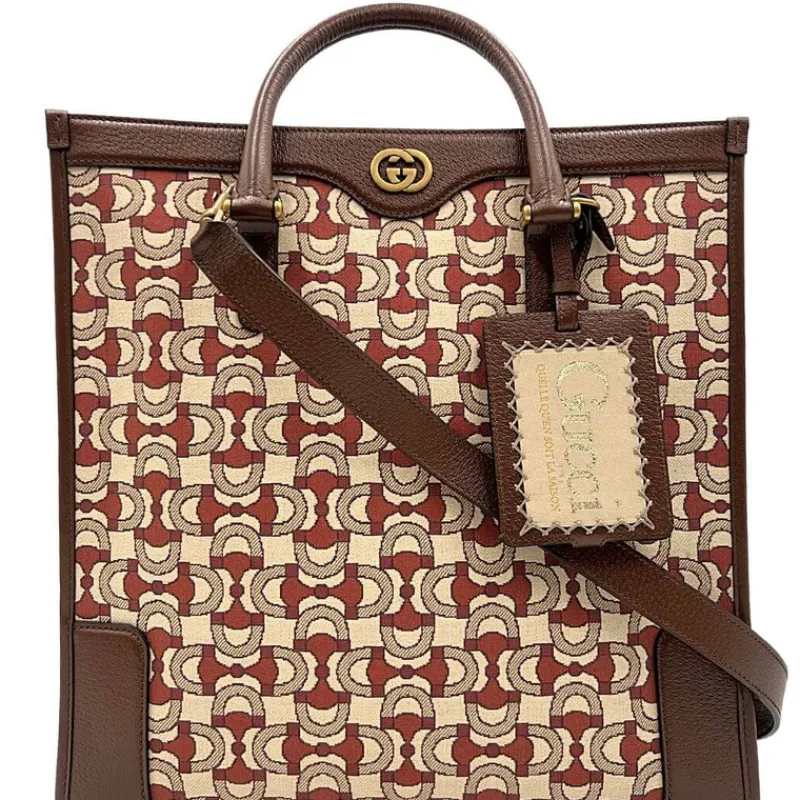 Borse A Tracolla|Borse A Mano>Gucci Shopping Jacquard Morsetto