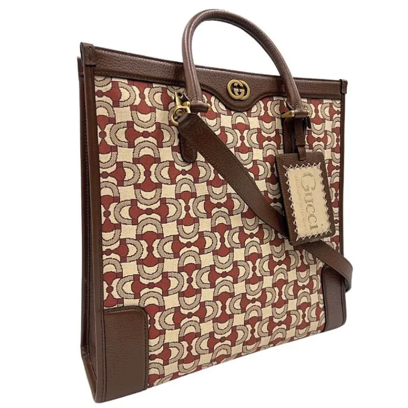 Borse A Tracolla|Borse A Mano>Gucci Shopping Jacquard Morsetto