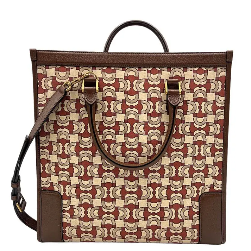 Borse A Tracolla|Borse A Mano>Gucci Shopping Jacquard Morsetto