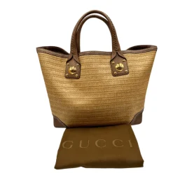 Borse A Spalla>Gucci Shopping rafia
