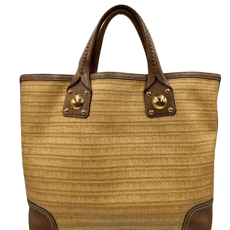 Borse A Spalla>Gucci Shopping rafia