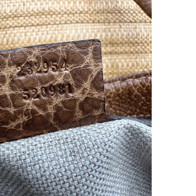 Borse A Spalla>Gucci Shopping rafia