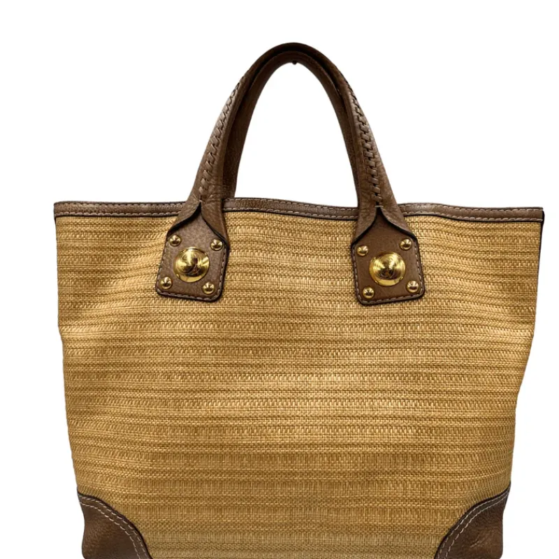 Borse A Spalla>Gucci Shopping rafia