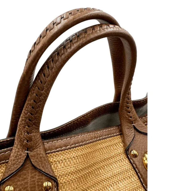 Borse A Spalla>Gucci Shopping rafia