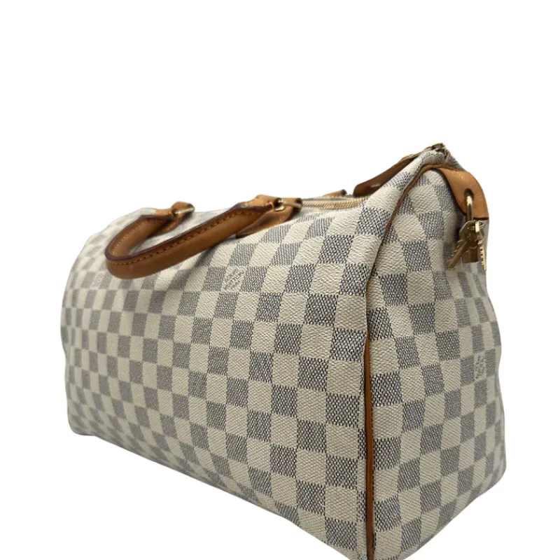 Bauletti|Borse A Mano>Louis Vuitton Speedy 35 Damier Azur