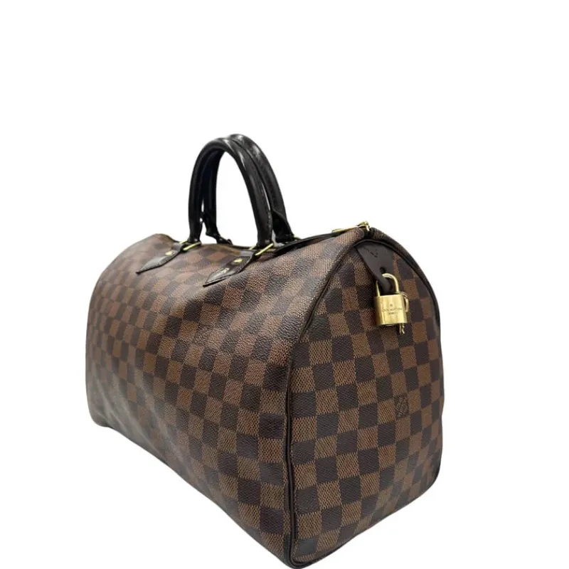 Bauletti|Borse A Mano>Louis Vuitton Speedy 35 Damier Ebène LV personalizzato