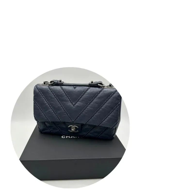 Borse A Tracolla|Borse A Spalla>Chanel Stitched Chevron Calfskin Chain Flap