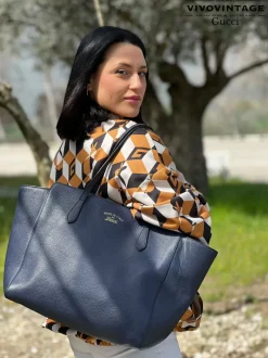 Borse A Spalla>Gucci Swing blu