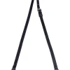 Tracolla Per Borsa|Borse A Tracolla>Made in Italy Tracolla amovibile in pelle nera con hardware argentato