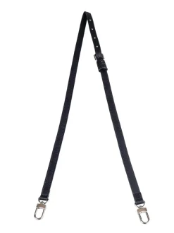 Tracolla Per Borsa|Borse A Tracolla>Made in Italy Tracolla amovibile in pelle nera con hardware argentato