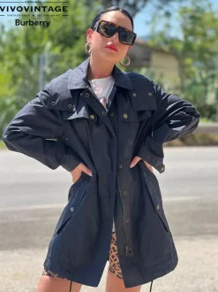 Abbigliamento>Burberry Trench blu tg 40