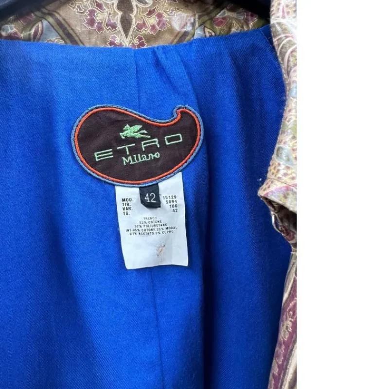 Abbigliamento>Etro Trench Taglia 42
