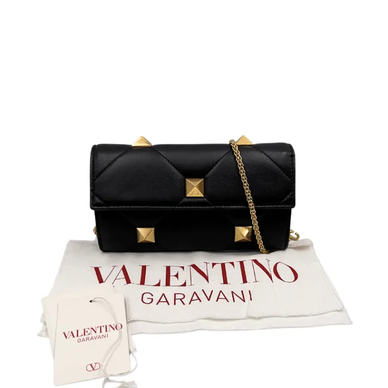 Portafogli|Borse A Tracolla>Valentino Garavani Wallet on chain Roman Stud VG